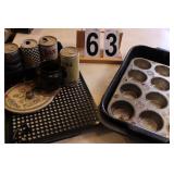 Muffin Pans ~ Grill Pan ~ Collectible Cans