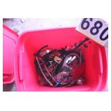 Red Tote of Harley Parts