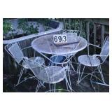 Metal Patio Table w/ 4 Chairs