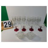 Flat w/ Ruby Red Stemware ~ Christmas Stemware