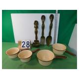 Large Metal Fork/Spoon Wall Art ~ Granite Pans