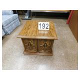 End Table On Wheels 25.5" T X 26.5 X -26.5"