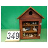 Curio Cabinet W/ Collectibles 18.5" T