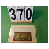 Danbury Mint Replica $1000 Gold Bill