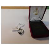 Sterling Silver Tiger Eye Ring Size 4