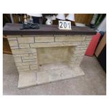 Fire Place W/ Hearth No Log 40" T X 60" L X 11.5"D
