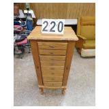 Jewelry Armoire 8 Drawer 41" T X 18" L X 14.5"