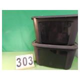 2 10 Gal. Totes W/ Lids
