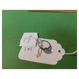 Sterling Silver Ring Size 7.5 Simulated Diamonds