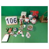 Assorted Christmas Decor Includes Snoopy