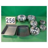 Stainless Bowls - 2 Bake Pans