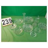 Assorted Glass Ware W/ Egg Plate
