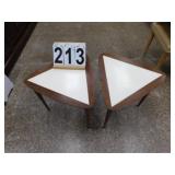 Pair Of Retro Stacking End tables 16.25" T X 17.5"