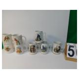 Box of 8 Norman Rockwell Mugs