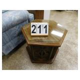 Octagon End Table 21" T X 25"