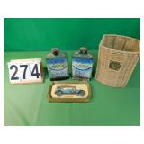 2 Beam Bottles - Wall Art - Basket