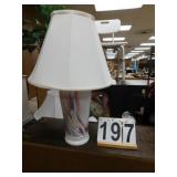 Pink/ White Lamp 26.5" T(Works)