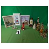 Box W/ Lighthouse Pictures & Lighthouses