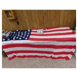 Flag Crocheted  Afghan