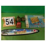 Vintage Connect Four Game - Velvet Tobacco Tin - -