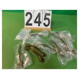 12 Brass Handles W/ Screws (New)