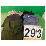 4 Mens Long Sleeve Sweaters Size Large - 1 Tee L