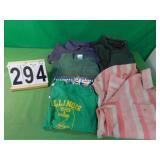 2 Long Sleeve Shirts - 1 Sweater - 2 Tees Size-