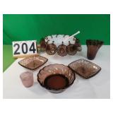 Vintage Amethyst Square Candy Nut Dish-