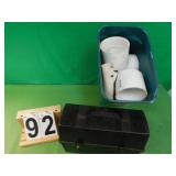 Trash Can W/ PVC Connectors - Elbow