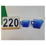 Vintage Hazel Atlas Cobalt  Blue Glass Creamer