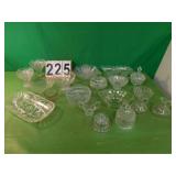 Box of Misc Clear Glass ~ Candy Dishes ~ Serving