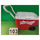 Coleman Budweiser Cooler On Wheels