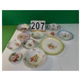 Flat of Misc. Floral Plates and Bowls
