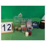 Assorted Candle Holders And Candles