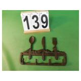 Cast Kitchen Towel Holder 11" L X 7.5" T