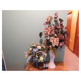 2 floral arrangements