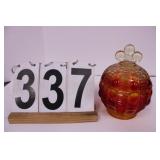 Amberina Tiara Dewdrop Candy Dish