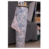Blue Patterned Upholster Material Lg Roll