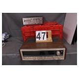 Red Tote W/ 8 Track Player And Pioneer Radio