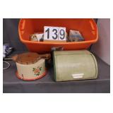 Orange Tote W/ Cake Carrier - Bread Box - Hot -