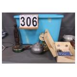 Blue Tote Bread Crumb Tray - Wine Box W/ Buckles -