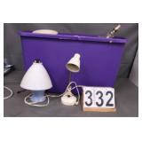 Purple Tote W/ Lamps - Lamp Shades - Lamp Parts
