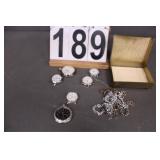 Jewlry Box W/ Watches And Watch Parts
