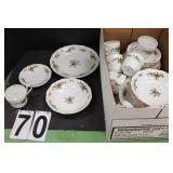 Traditions Fine China 32 Cups, Saucers, Bowls, -
