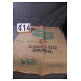 Coffee Burlap Bag From Brazil 39' X 27'
