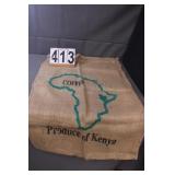 Coffee Burlap Bag From Africa 44' X 26'