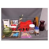 Box W/ Holiday Decor - Truck Bank - White -