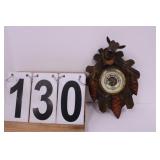 Barometer W/ Deer Head And Pinecone Frame