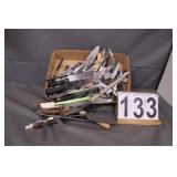 Box Of Assorted Kitchen Knives