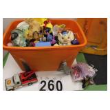 Orange Tote of Toys Includes Shell Tow Truck